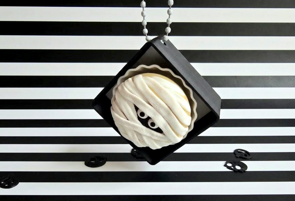 Halloween Donut Fidget Keychain mummy single