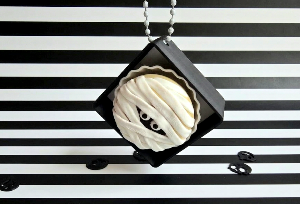 Halloween Donut Fidget Keychain mummy single